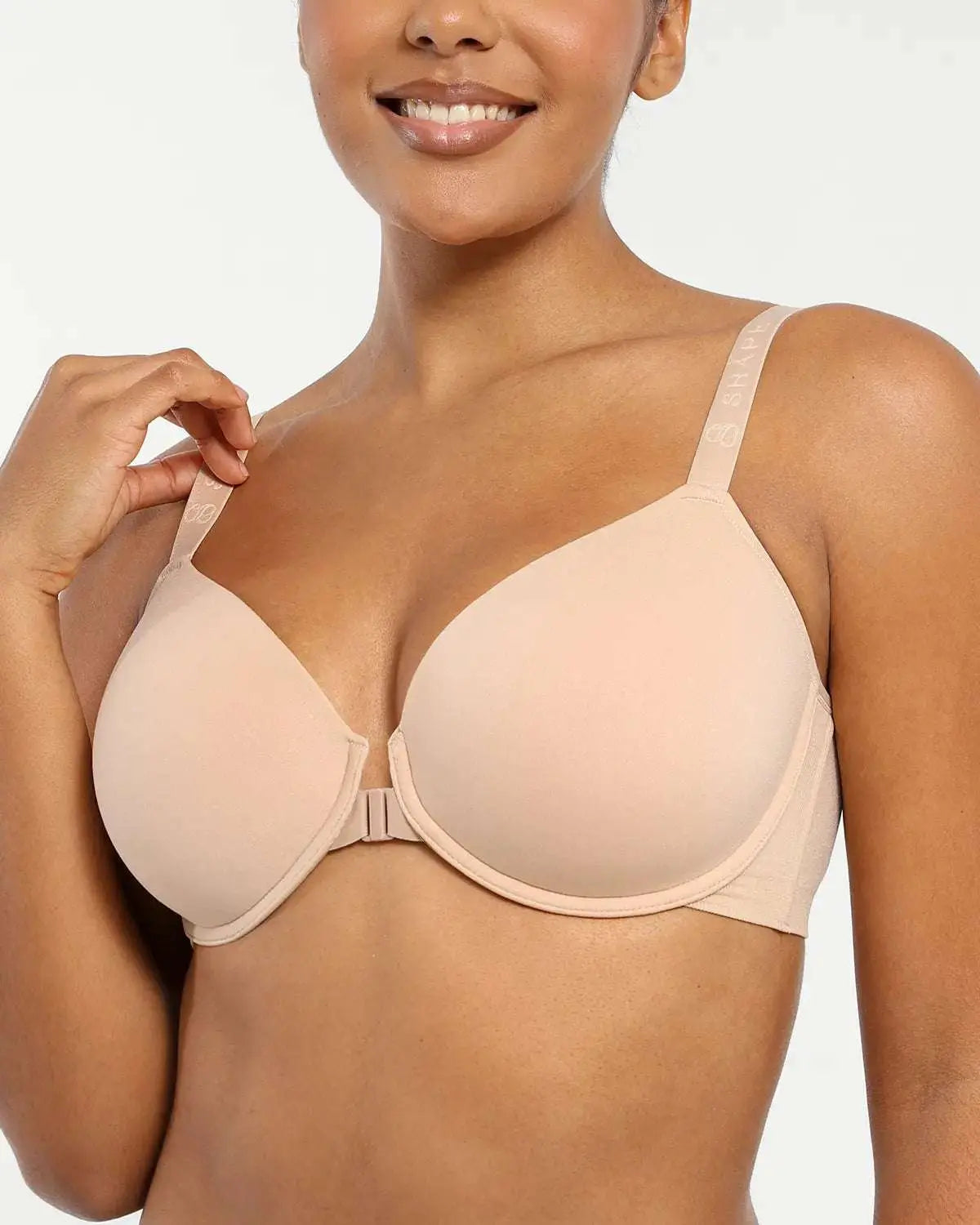 WireEase® Front Close Underwired T-Shirt Bra - Beshap 