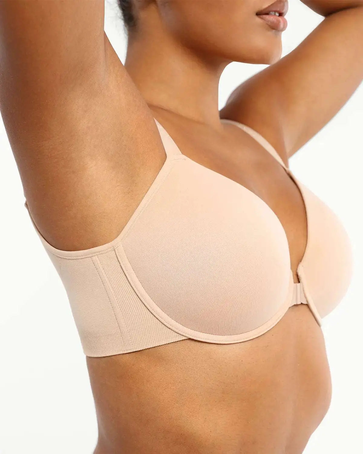 WireEase® Front Close Underwired T-Shirt Bra - Beshap 