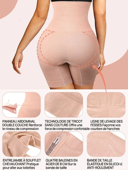 Bollavia® Short Gainant Sans Couture Double Couche BESHAP