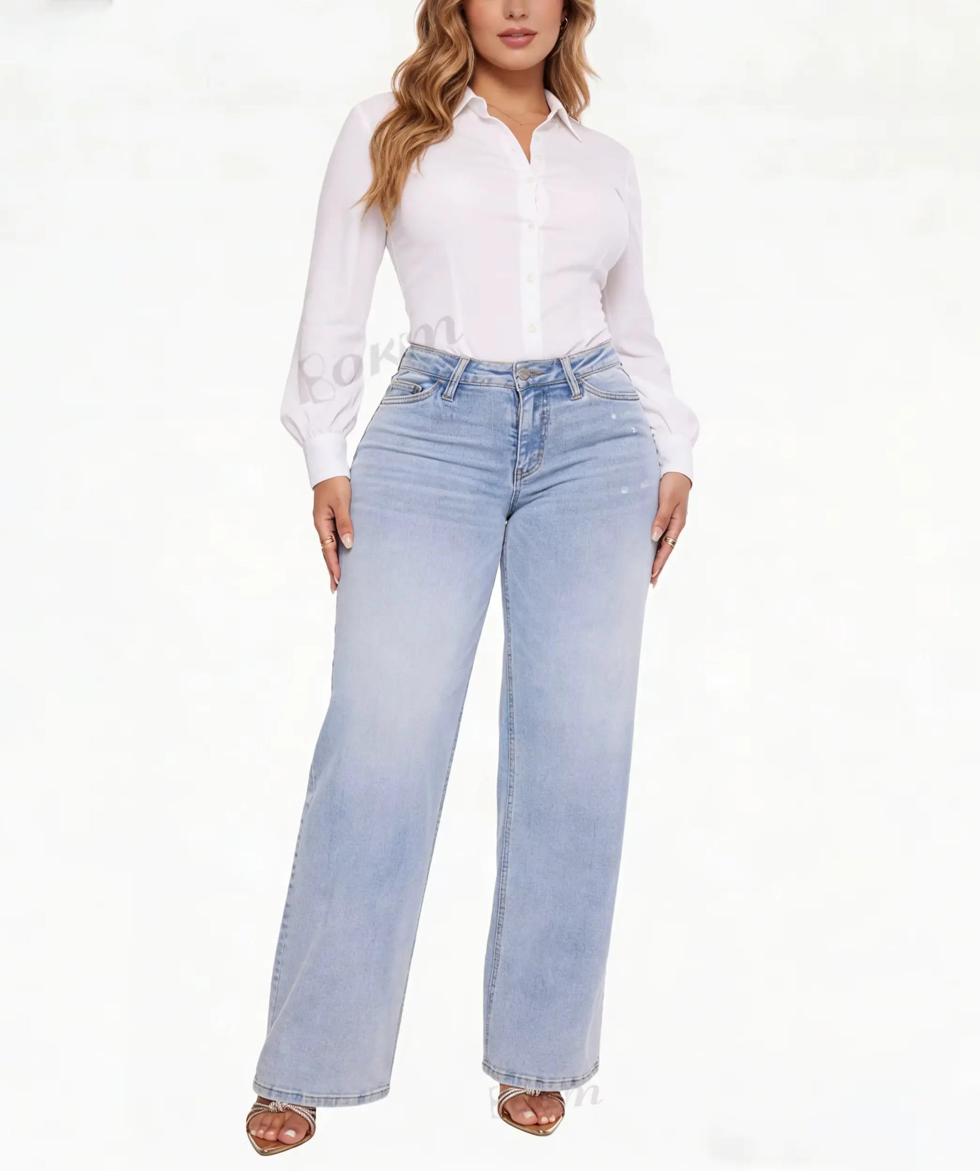Galbina – Jean large galbant effet push-up BESHAP