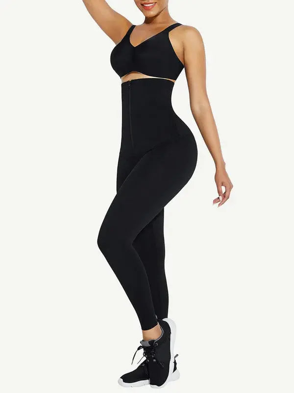 Legging Taille Haute Gainant avec Fermeture Zip BESHAP