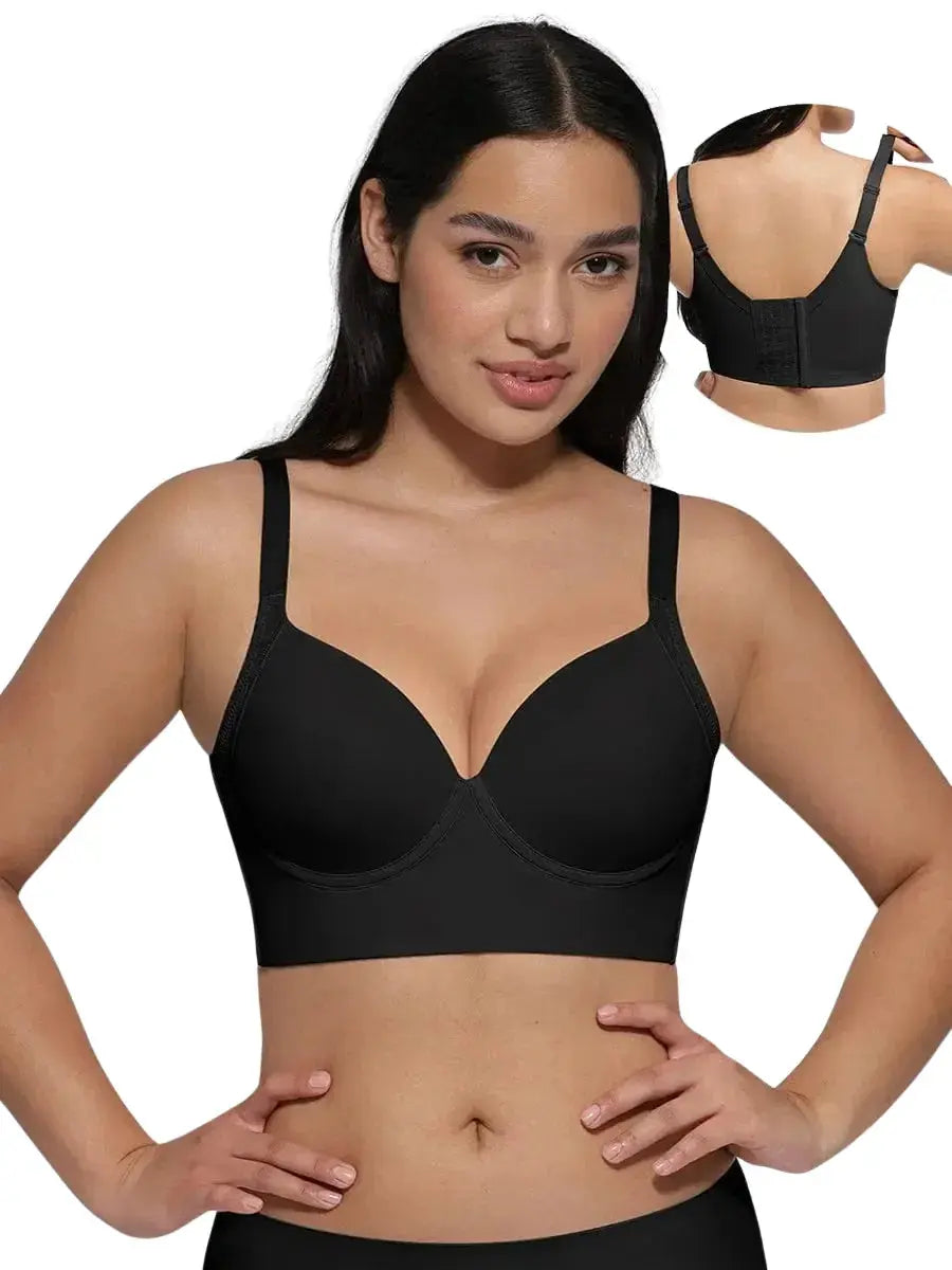 Formexa® – Soutien-gorge push-up avec dos couvrant et sculptant couleur Noir Beshap