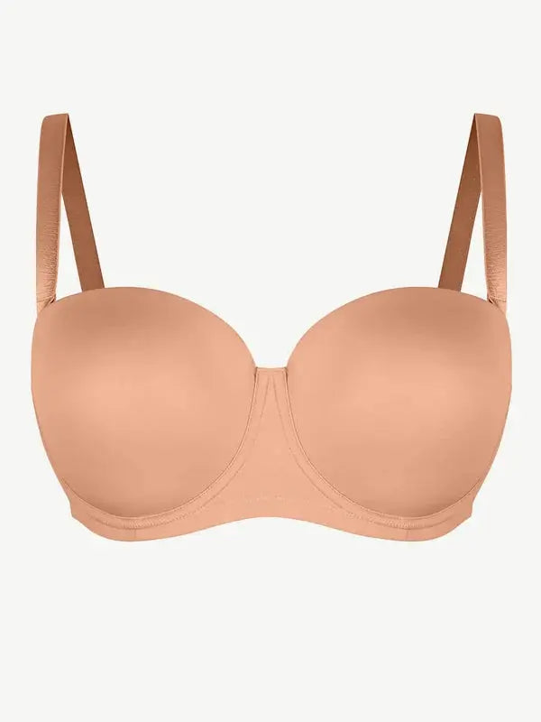 Seduction® – Soutien-Gorge Bandeau Sans Bretelles, Antidérapant, Rembourré 1/2 Balconnet BESHAP