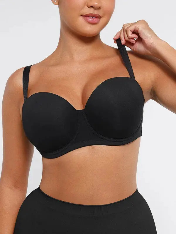 Seduction® – Soutien-Gorge Bandeau Sans Bretelles, Antidérapant, Rembourré 1/2 Balconnet BESHAP