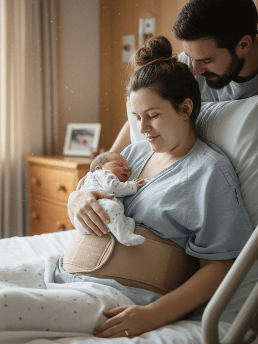 gaine post partum en forme de ceinture