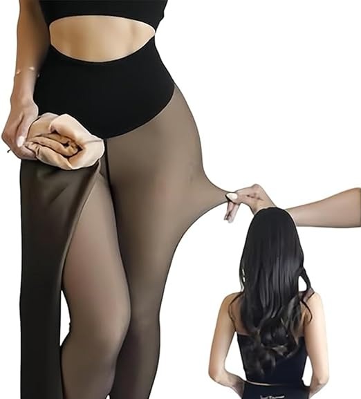 un collant polaire de couleur noir pour tenir chaud l'hiver