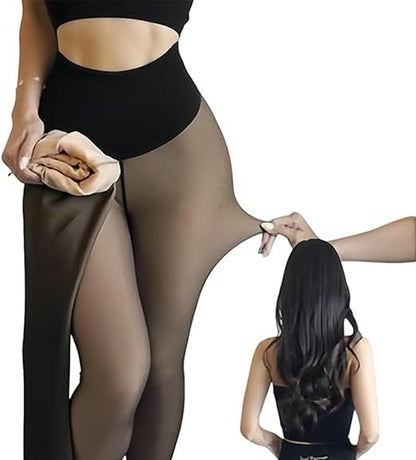 un collant polaire de couleur noir pour tenir chaud l'hiver