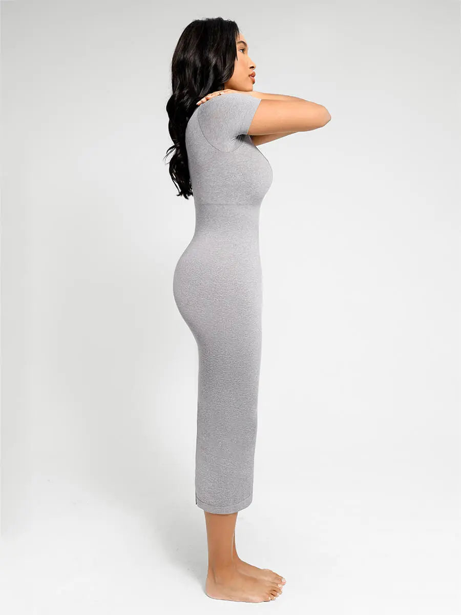 Wholesale Low-cut Back Body Shaper with Built-in Removable Fake Buttocks and Crotch Pads
