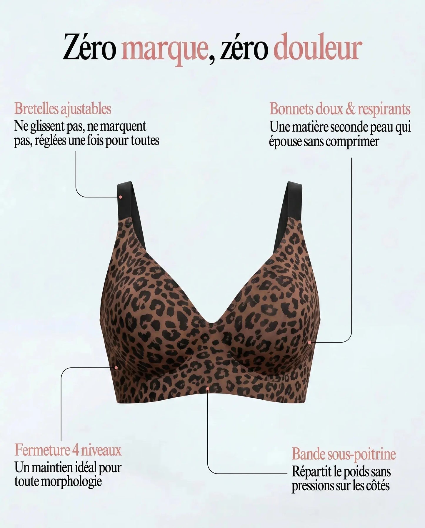 Leopra® - Soutien-gorge, décolleté irrésistible, effet naturel BESHAP