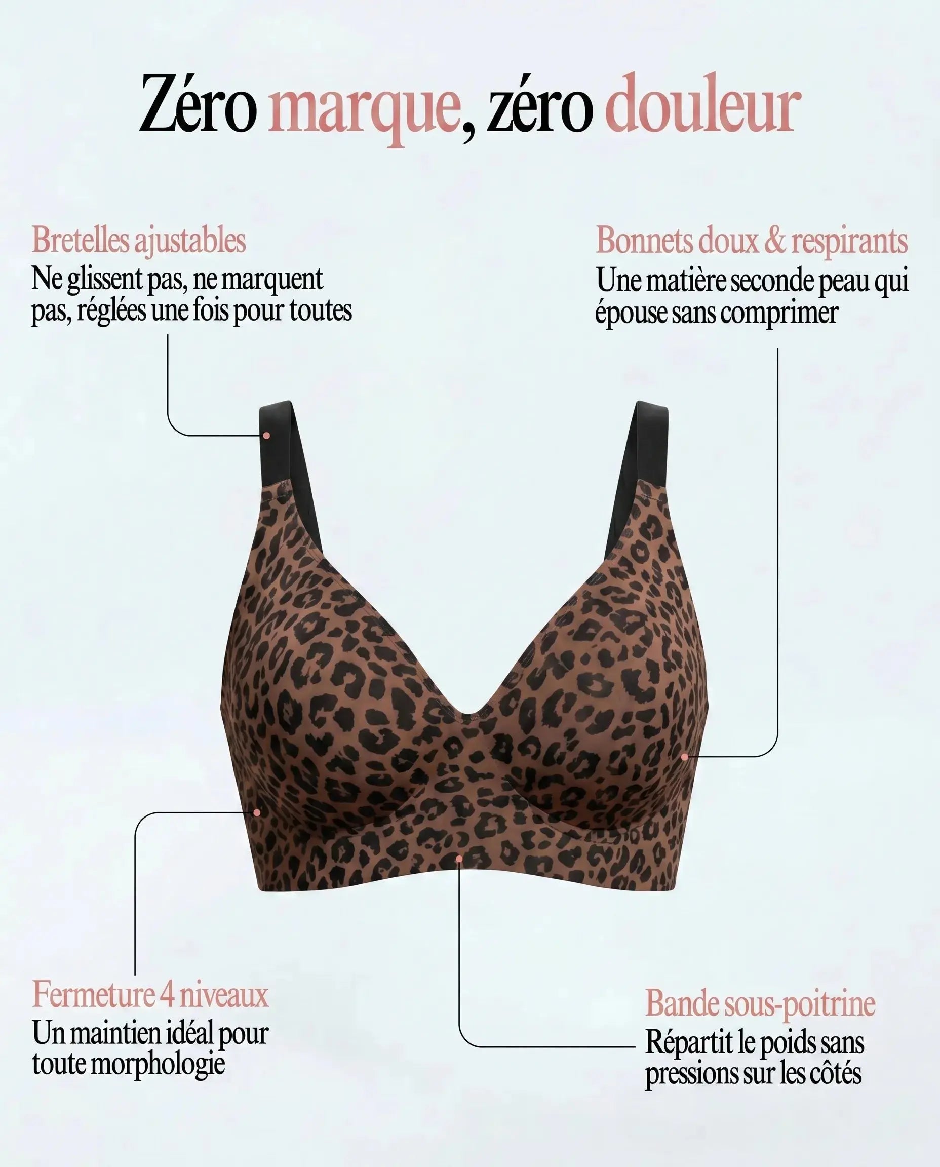 Leopra® - Soutien-gorge, décolleté irrésistible, effet naturel BESHAP
