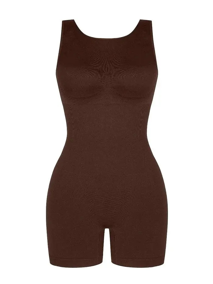 Curvyna® – Combinaison Gainante Sans Couture, Décolleté Rond avec Bonnets Amovibles BESHAP