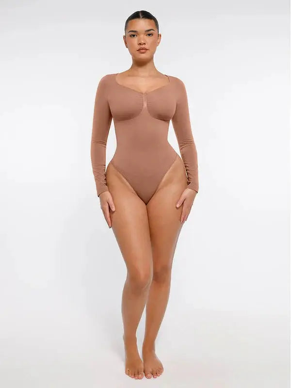 Velmora® – Body gainant sculptant sans couture manches longues BESHAP