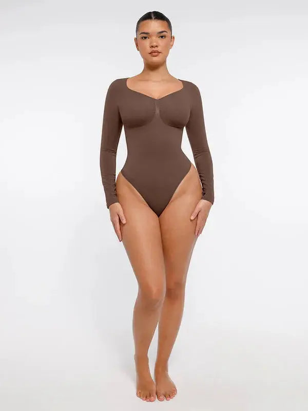 Velmora® – Body gainant sculptant sans couture manches longues BESHAP