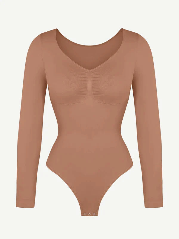 Velmora® – Body gainant sculptant sans couture manches longues