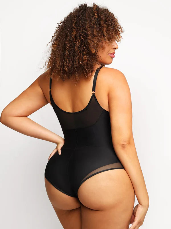 Chicafit® – Body Chic en Maille Transparente Col V