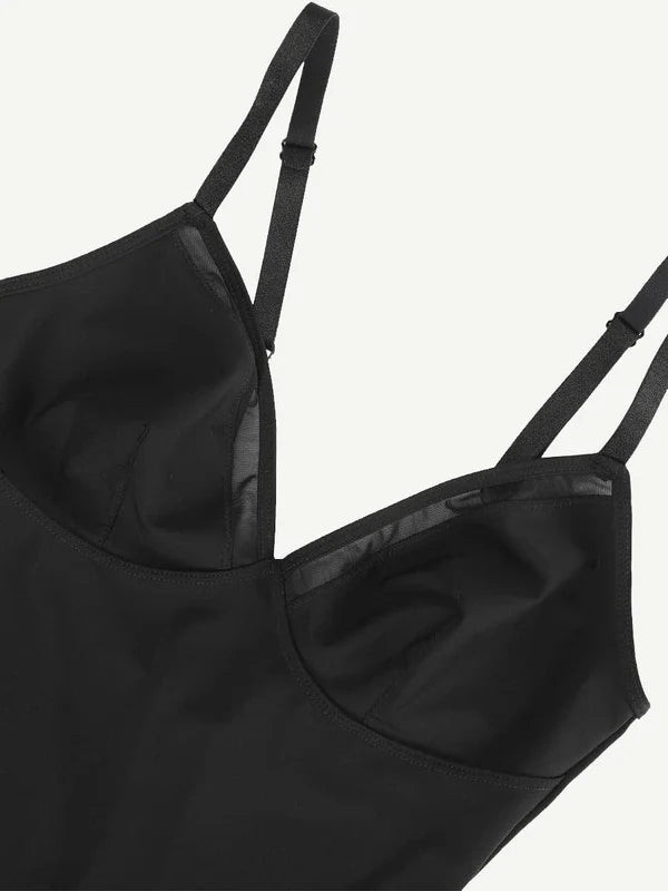 Chicafit® – Body Chic en Maille Transparente Col V