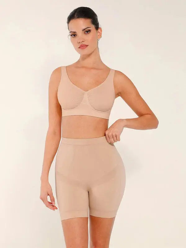 ShapeFit® – Shorty Gainant Taille Mi-Haute à Effet Ventouse Amincissant BESHAP