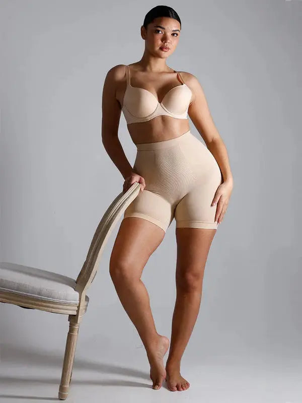 ShapeFit® – Shorty Gainant Taille Mi-Haute à Effet Ventouse Amincissant BESHAP