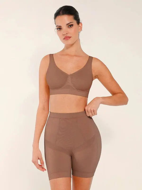 ShapeFit® – Shorty Gainant Taille Mi-Haute à Effet Ventouse Amincissant BESHAP