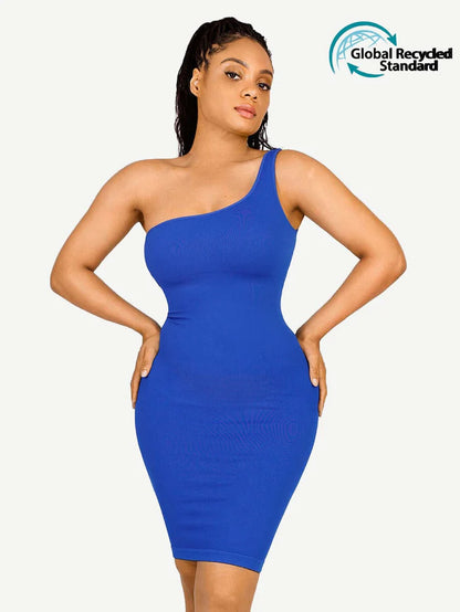 Riba – Robe Sculptante Asymétrique à Épaule Unique