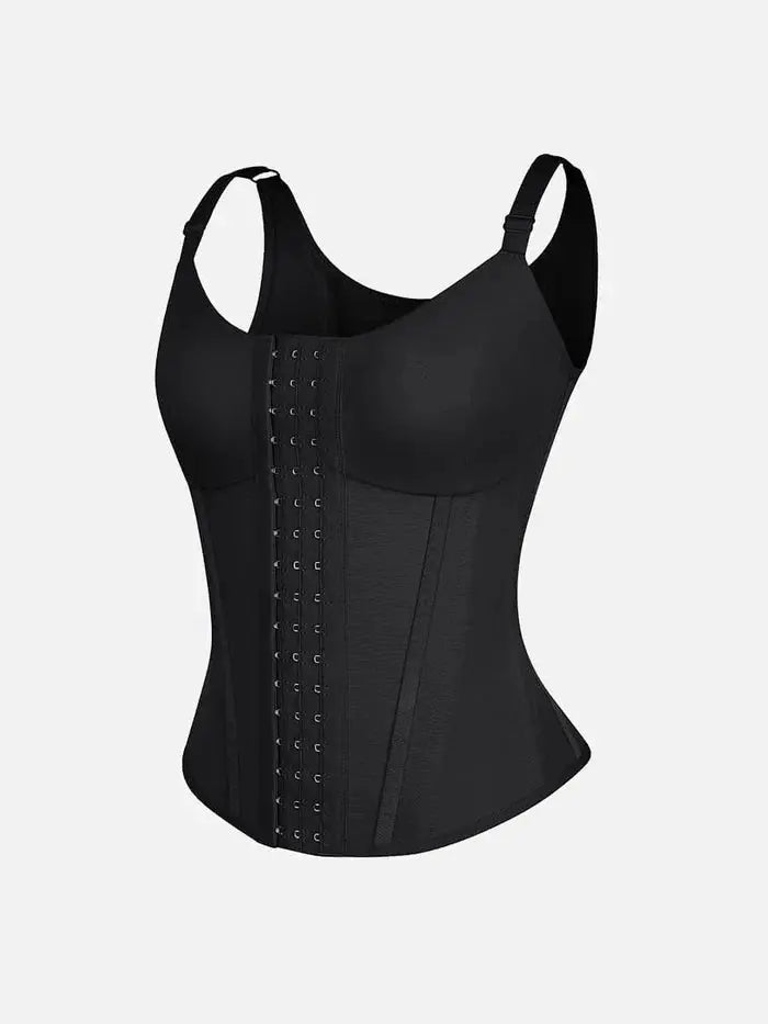 Serantexa® – Gilet Serrant 7 Baleines Acier avec Support Poitrine et Fermeture Triple BESHAP