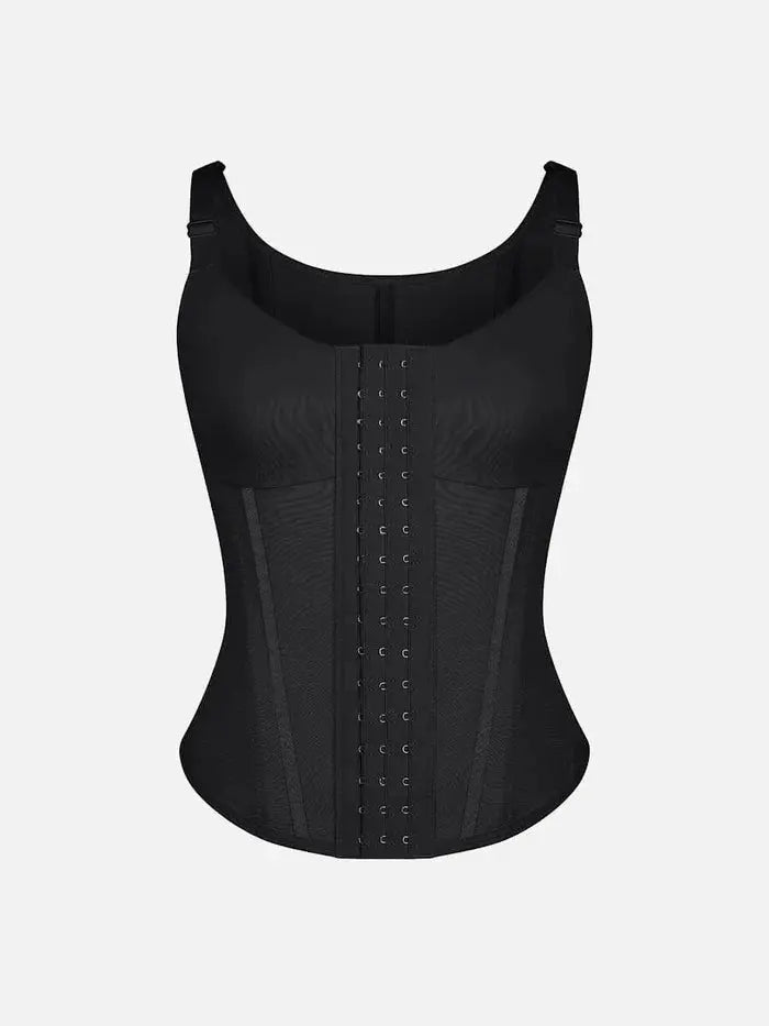 Serantexa® – Gilet Serrant 7 Baleines Acier avec Support Poitrine et Fermeture Triple BESHAP