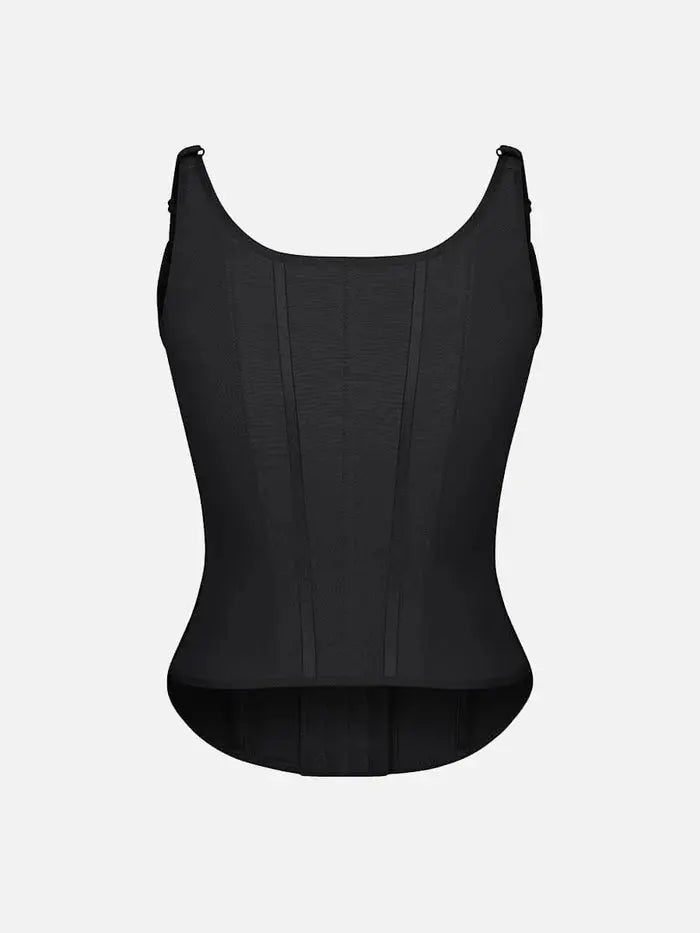 Serantexa® – Gilet Serrant 7 Baleines Acier avec Support Poitrine et Fermeture Triple BESHAP
