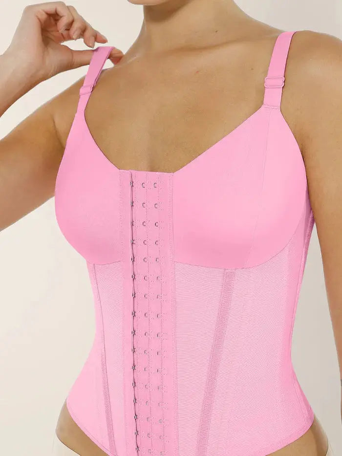 Serantexa® – Gilet Serrant 7 Baleines Acier avec Support Poitrine et Fermeture Triple BESHAP